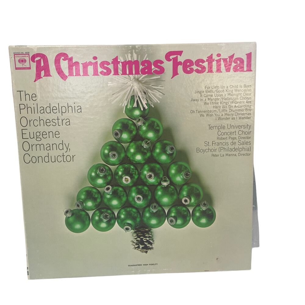 Vintage A Christmas Festival Philadelphia Orchestra ML 6039 LP Vinyl Record